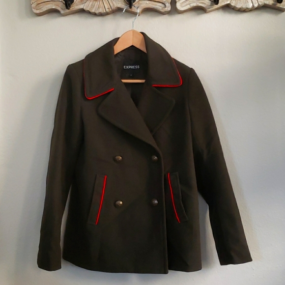 Express military inspired peacoat coat - Picture 3 of 6